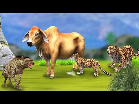 तेंदुआ बना गाय का बच्चा Cow And Leopard Cub Story Tendua Bana Gaay ka Bacha Moral Stories in Hindi