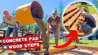 DIY Entry Stairs Build: Concrete Pad to Solid Wooden Steps