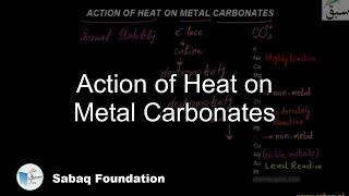 Action of Heat on Metal Carbonates