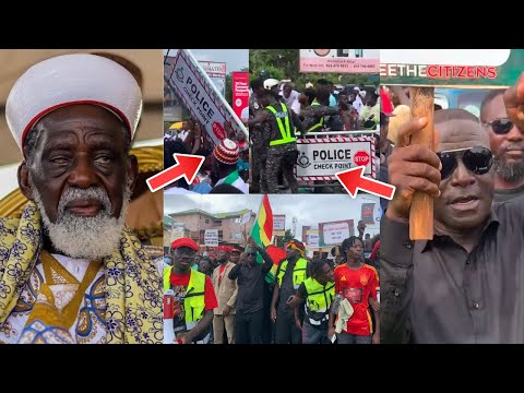 National Chief Imam's Boys CLASH With Police At Stop Galamsey Demo & Captain Smart Joins Day 2