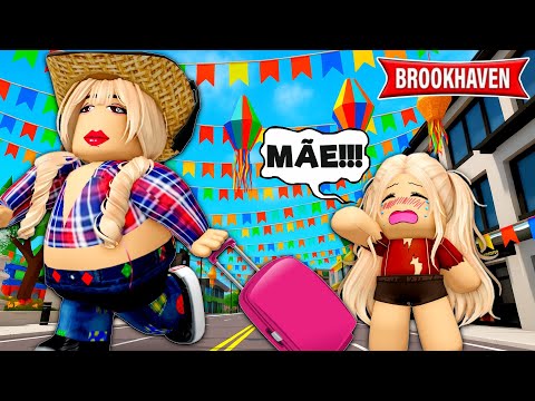 A MENINA FOI ABANDONADA PELA MÃE NA FESTA JUNINA | Historinhas Brookhaven Roblox