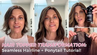 Hair Topper Transformation: Seamless Hairline + Ponytail Tutorial! | UniWigs Upgrade Courtney