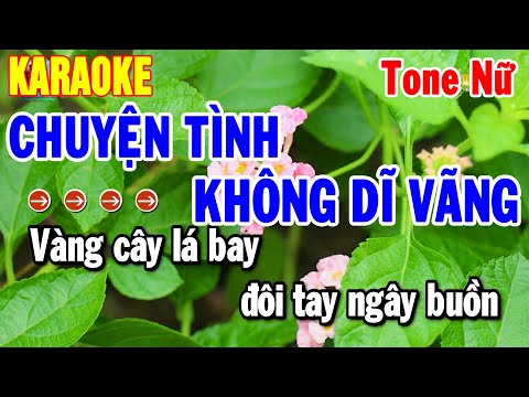 Karaoke Chuyện Tình Không Dĩ Vãng Tone Nữ Nhạc Sống Chuẩn Dễ Hát 2025 | Thanh Hải