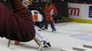 Michael Leighton at the Flyers Carnival