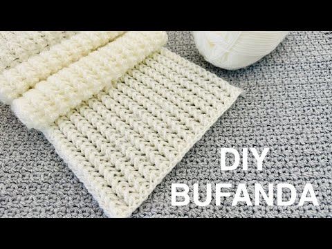 Como Tejer Una Bufanda Bonita y Esponjosa a Dos Agujas / Tutorial Paso a Paso