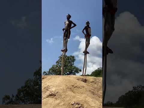 Banna Tribe Boys in Ethiopia Showcase Amazing Stilt Dance Skills