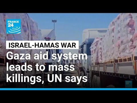 YouTube video thumbnail: New Gaza Aid System Leads to Mass Killings, UN Officials Say