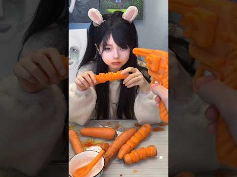 The girl makes different things with carrots |#shortvideo