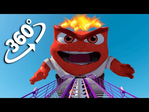 360° Inside Out 2 - Roller Coaster VR Anger