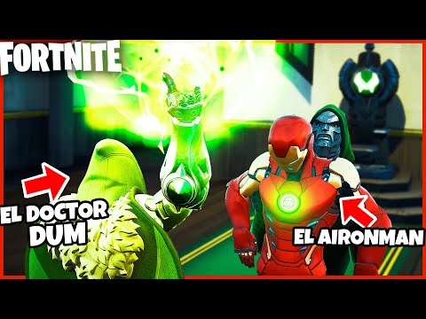 ESTO PASA cuando llevas a *IRON MAN* con DR.DOOM en FORTNITE 🤣🤣🔥 - AzTeKWolF