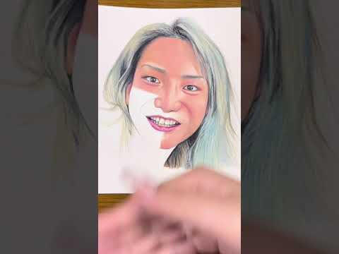 TikTokで100万回再生された動画　色鉛筆でDJ社長さんを描いてみた　#coloredpencil #repezenfoxx #dj社長 #shorts #色鉛筆画