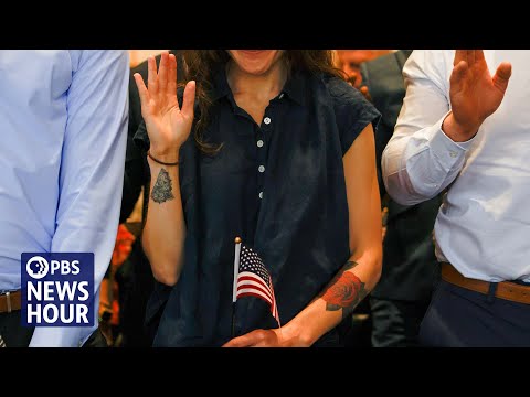 YouTube video thumbnail: Trump Policies Upend Years-Long Paths to Citizenship for Some Immigrants