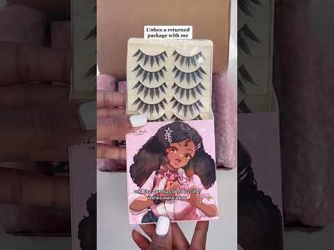 Unboxing a returned package #anime #unboxing #smallbusiness #cosplaymakeup