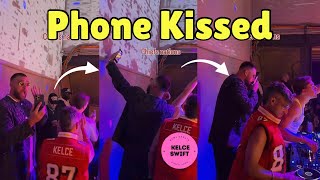 When Travis Kelce Caught KISSING Phone On Video Chat With Taylor Swift at Super Bowl Party