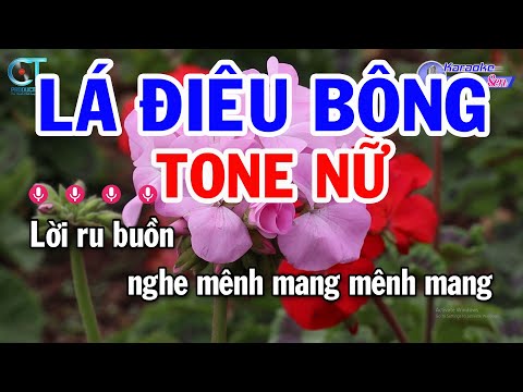 Karaoke Lá Diêu Bông Tone Nữ ( Am ) Nhạc Sống Đồng Sen