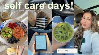 SELF CARE VLOG!💌 days in my life, treating myself, clothing & makeup haul, beach day & reading!