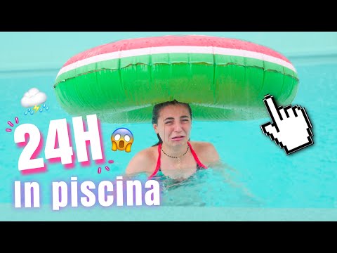 VIVO PER 24H IN PISCINA 🏊‍♀️ *CON IL TEMPORALE*⛈ |LO|💋