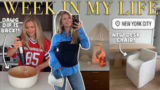 week in my life: kitchen organization, hosting at the new apt, new desk chair