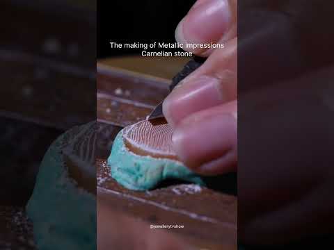 The making of metallic impressions Carnelian stone đâš |#jewellery |#jewellerytvshow