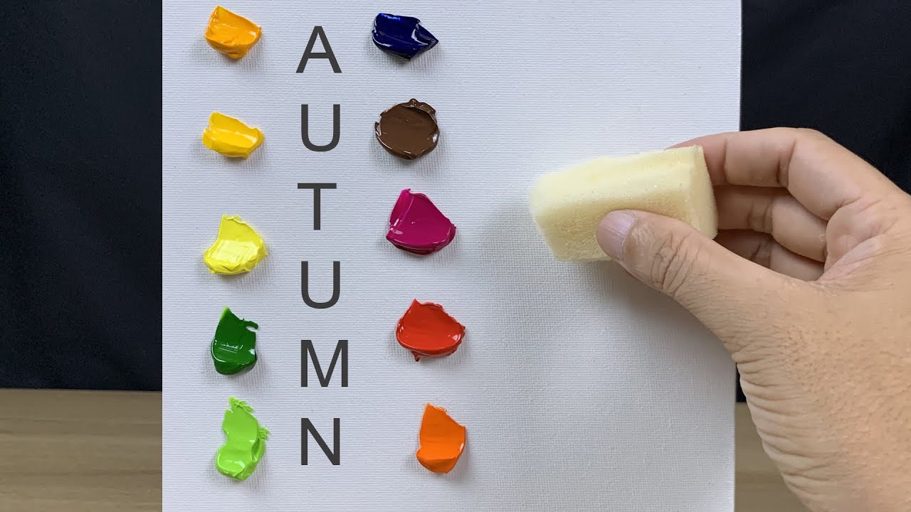 Acrylic - When autumn leaves begin to fall Painting