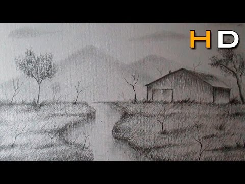 How to Draw a Landscape With Pencil Step by Step For ...