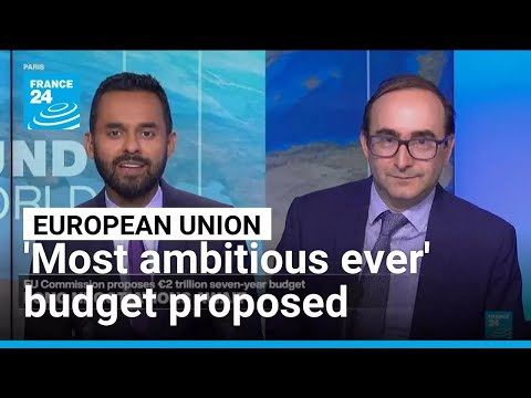 YouTube video thumbnail: EU Proposes 'Most Ambitious Ever' Budget of two Trillion Euros