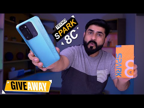 (URDU) Tecno Spark 8C Unboxing & Review In Pakistan - GIVEAWAY