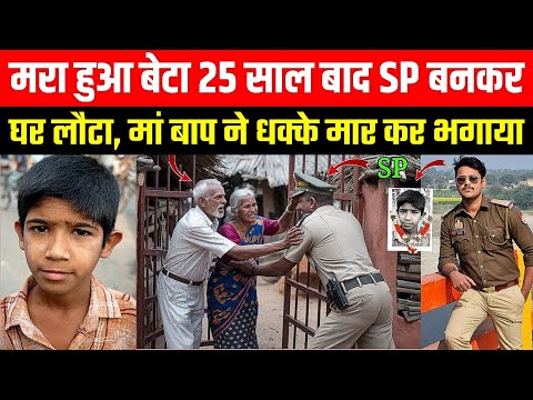 मरा हुआ बेटा 25 साल बाद SP बनकर घर लौटा, मां बाप ने धक्के देकर भगाया फिर जो हुआ #hearttuchingstory