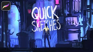 15 Sketches in 15 Minutes - Procreate Illustration Time Lapse