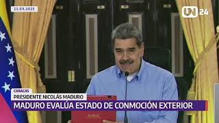 Maduro evalúa declarar estado de conmoción exterior