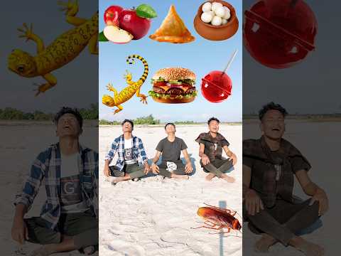 Eating-yellow lizard, lollipop,pulse,Parle-g biscuit, Cockroach, tike, icecrea, burger,funny 🤣 video