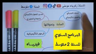 البرنامج السنوي لمادة الفيزياء للسنة الثانية متوسط