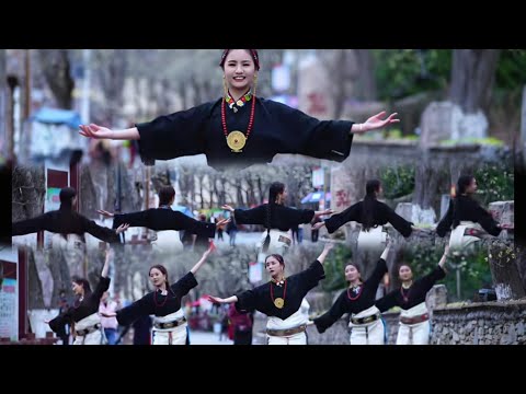 Latest Tibetan dancing in the Tibet #beauty of Tibetan girl in Tibet
