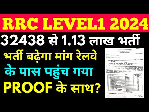 rrc group d level1 vacancy increase मामला railway board के पास proof के साथ पहुंचा,32k कम भर्ती 2024