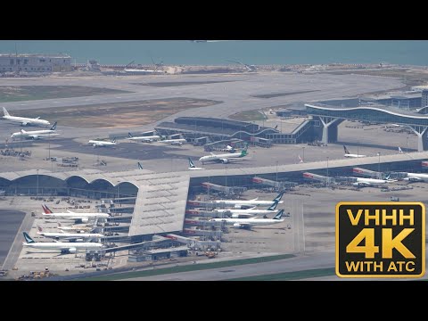 HONG KONG International Airport 4K Aircraft Movements | Long Haul Giants, Cathay A350s, 747's