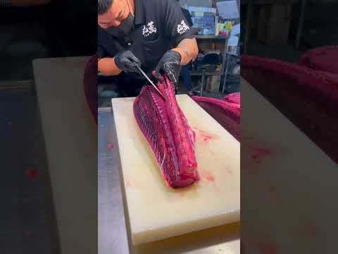 Perfection in Every Slice: Precision Tuna Cutting ๐๐ช #TunaCutting #tuna #knife #sushi