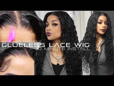 10 MINUTE HD LACE GLUELESS WIG INSTALL FT. YOLISSA HAIR : 250% DENSITY WATER WAVE 5x5 CLOSURE WIG