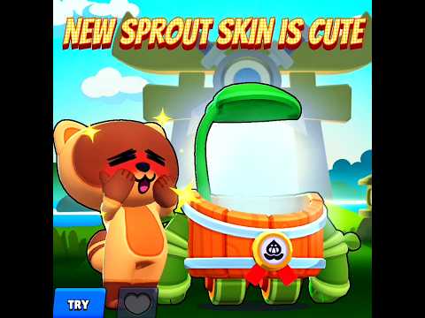 New sprout skin is cute #shorts #brawl #brawlstars #newbrawler#lumi#brawltalk #kaze #sprout#update
