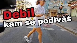Nasraná Šípková Růženka na e-kole /48/ - CYKLOZMRD BEZ SVĚTEL V PROTISMĚRU A JDEME DO FOODORA MARKET