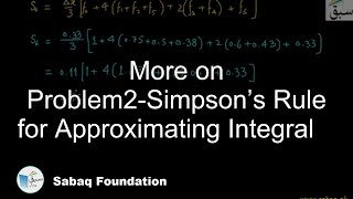 More on Problem2-Simpson’s Rule for Approximating Integral   