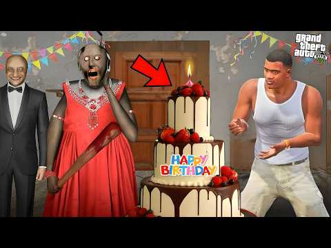 GTA V : Franklin & Shinchan Celebrating Granny BIRTHDAY in GTA 5 ! in Telugu