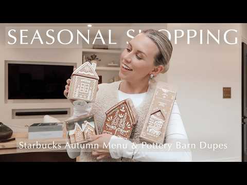 SEASONAL SHOPPING VLOG ☕️ 🎄Trying the Starbucks Autumn Menu & Christmas at Poundland Haul