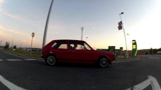 Volkswagen Golf 1 GTI Traffic barrier - GoPro Hero2