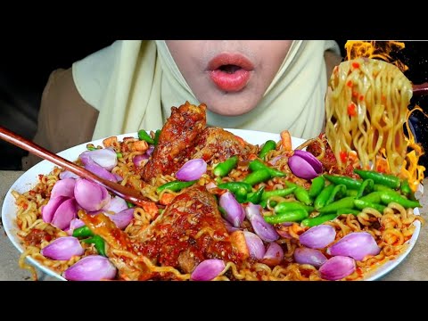 NYELEKIT DI HIDUNG DAN MATA 🥵..MIE KSC TOPPING BAWANG MERAH,CABE RAWIT || MUKBANG INDONESIA