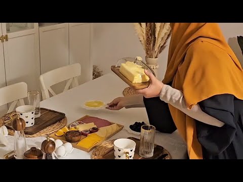 حضرت طاولة فطور الصباح راقية لصديقتي