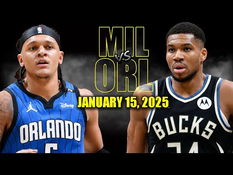 Milwaukee Bucks vs Orlando Magic Full Game Highlights - January 15, 2025 | NBA Regular Season