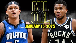 Milwaukee Bucks vs Orlando Magic Full Game Highlights - January 15, 2025 | NBA Regular Season