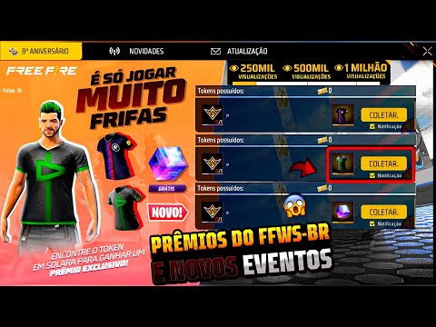 É HOJE!! RESGATE AS RECOMPENSAS DO FFWS-BR? 2° CAMISA DE GRAÇA, CUBO MÁGICO PARA TODOS - FREE FIRE