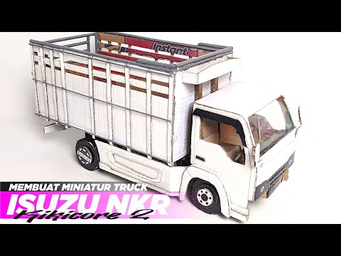 MEMBUAT MINIATUR TRUCK KIKICORE 2 DARI KARDUS BISA OLENG || UPDATE