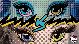 MONSTER HIGH 2022 BLACK AND WHITE VOLTAGEOUS VS 2013 FRANKIE STEIN AS VOLTAGEOUS